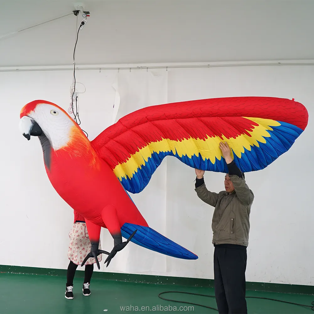 Gigante Diffusione ali animale gonfiabile/gonfiabile modello di uccello/Colorato gonfiabile pappagallo per la pubblicità