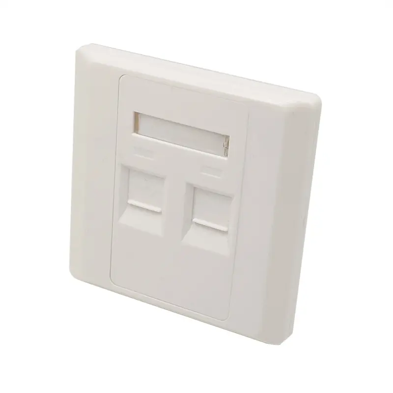 86 tipo di Bianco Faceplate Presa A Piastra A Muro Due Porte face Plate Rete LAN Telefono Pannello RJ45 Spina