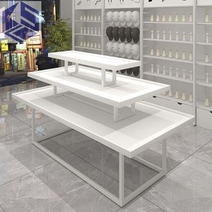 Shop <strong>Display</strong> Cabinet Supermarket Shelf Stacking Boutique <strong>Three</strong>-layer Flow <strong>Table</strong> Product <strong>Display</strong> - Product Image 1