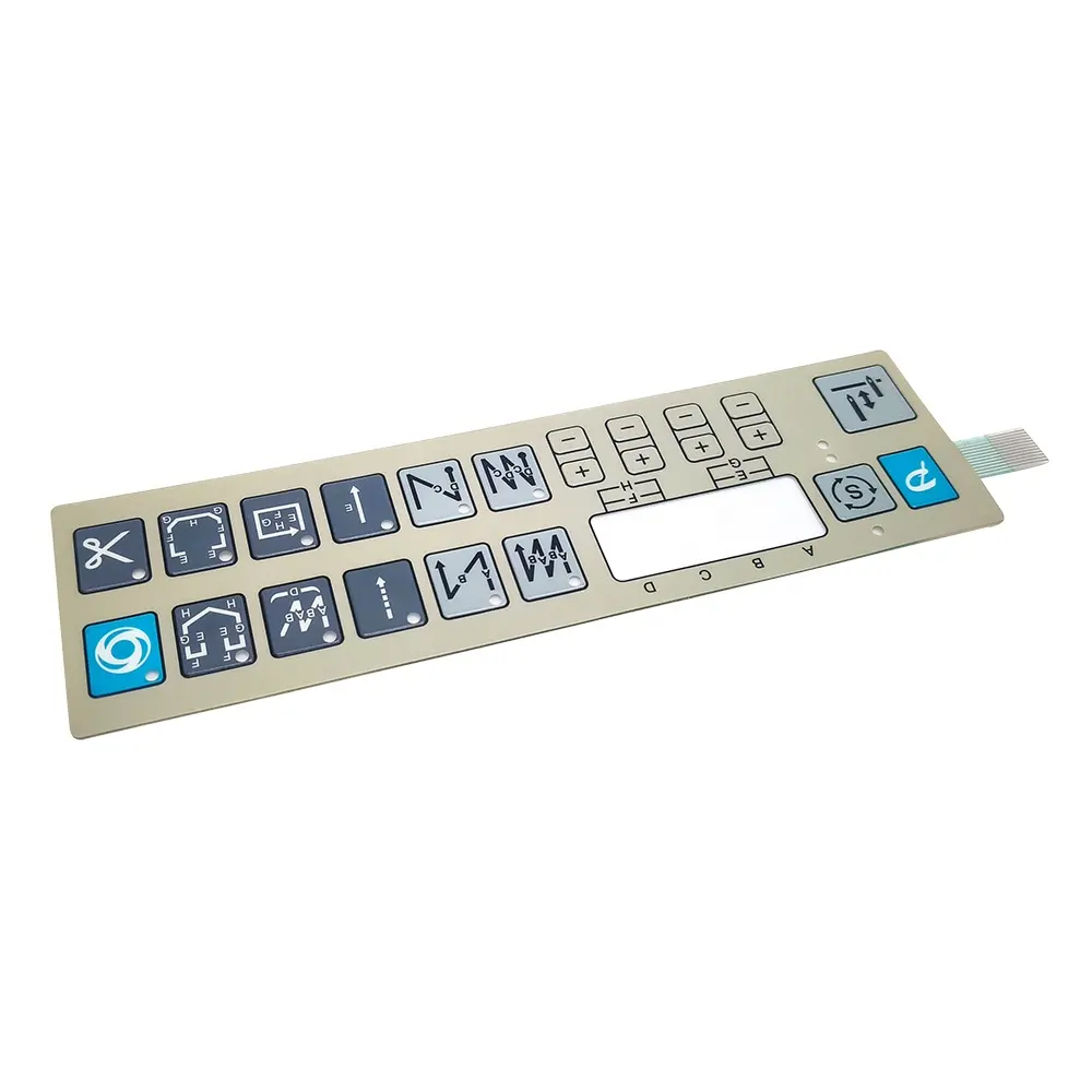 لوحة مفاتيح مخصصة غشاء لوحة مفاتيح غشائي أزرار رسمية متراكبة لوحة مفاتيح مفاتيح غشائية