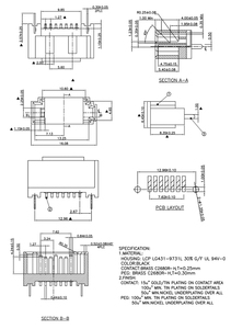 Yüzey montaj SATA konektörü 7Pin SATA A tipi erkek fiş konnektörü - Product Image 3