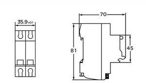 Interruptores diferenciales RCCB Disyuntor diferencial EA9 30MA <span class=keywords><strong>2P</strong></span> dos polos EA9B interruptor de fuga 25A 40A 60A Corriente residual - Product Image 5