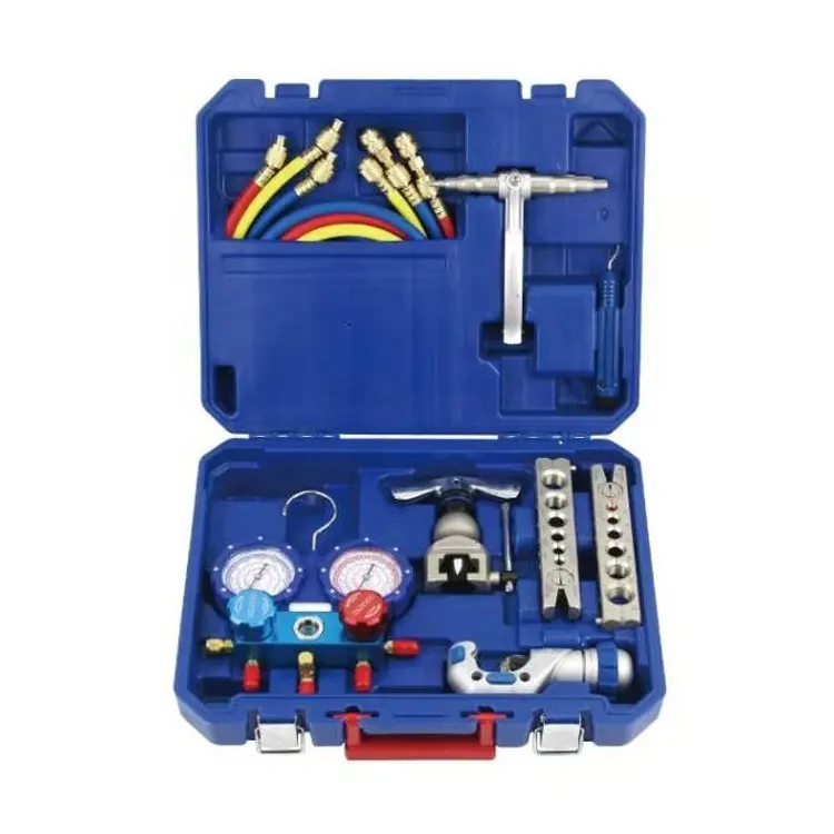 China factory hvac tools tube cutter set Manifold gauge Refrigeration tool Tubber Cutter Set R22 kits flaring tools AC.135.729