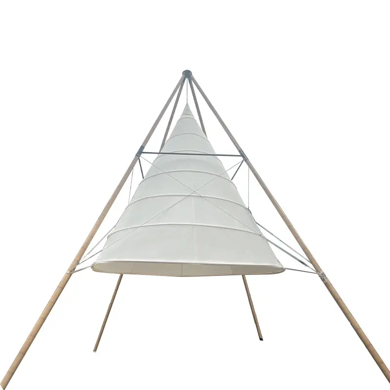 Tenda de bambu para eventos pagode, tenda tipi de tamanho grande para festas e festas de casamento, decoração de festival, atacado de fábrica