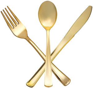 一次性黄金塑料银器餐具餐具