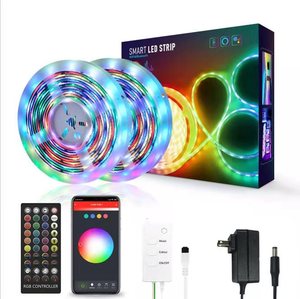ไฟ LED Strip แบบชาร์จไฟได้ RGB 3 ม. / 5 ม. / 10 ม. APP ควบคุมโหมดเพลงพร้อมแถบไฟผู้ช่วย Alexa Google - Product Image 1