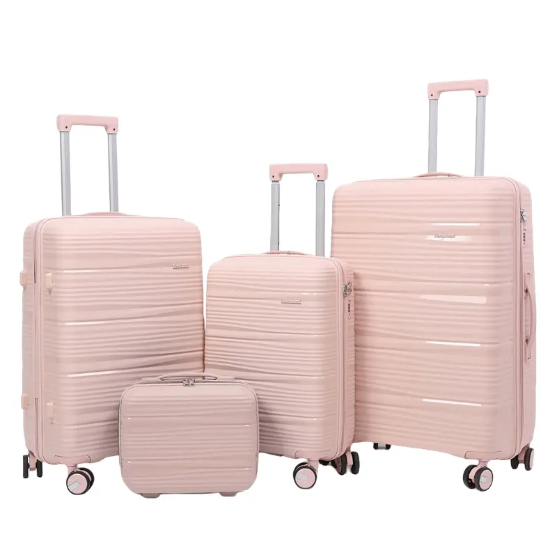 Factory Direct Sale 4-teilige Handgepäck koffer Valise Trolley Reisetasche PP-Gepäcks ets mit Handtaschen