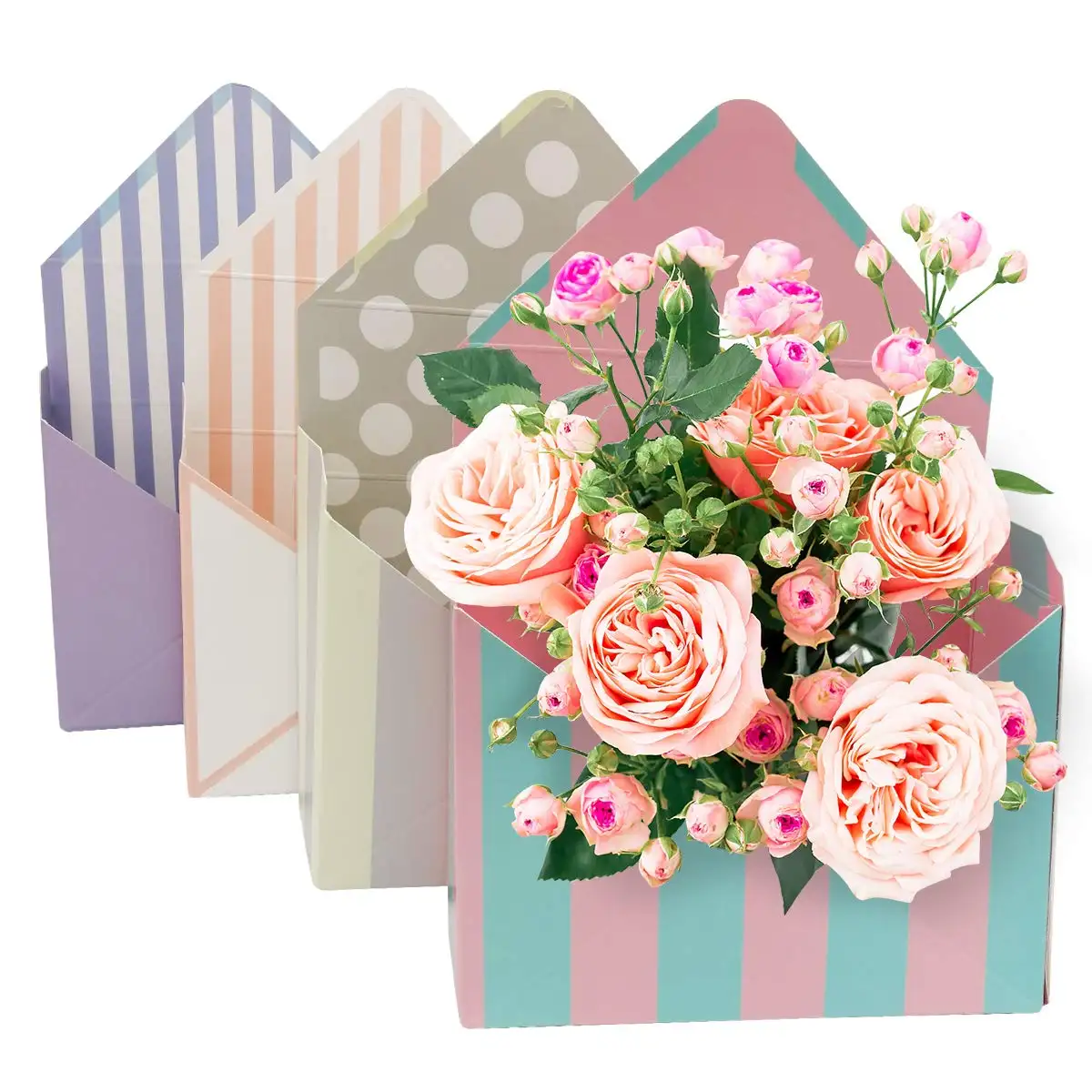 Blumenstrauß Verpackung Geschenkbox Umschlag Papierblumenverpackungsboxen