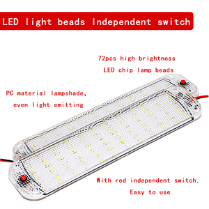 Yüksek kaliteli 72LED su geçirmez Cob LED tavan işık RV & deniz 12V-80V LED RV iç işık parlak oto ve ATV LED aydınlatma - Product Image 3