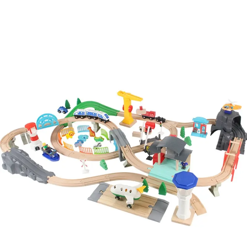 New Cloud wood 100 Thomas Train Car puzzle giocattolo in legno di faggio pista magnetica modello di simulazione del commercio estero
