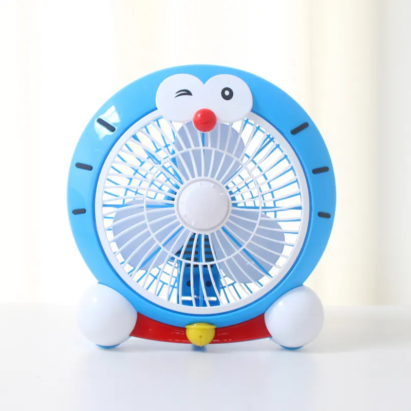 Mini ventilador de escritorio con dibujos animados para dormitorio, mesita de noche, portátil, para oficina, 220V