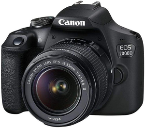 CAN-2000D Kit EF-S 18-55mm 1:3.5-5.6 III Lens 4K HD CMOS sensör SD kart uyumluluğu dijital kamera 18-55 IS II WiFi - Product Image 1