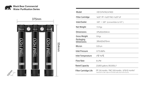 咖啡机电动用最佳质量3级防垢高流量商用净水器系统反渗透 - Product Image 2