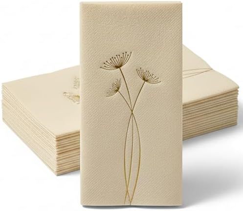Gold foil floral-beige