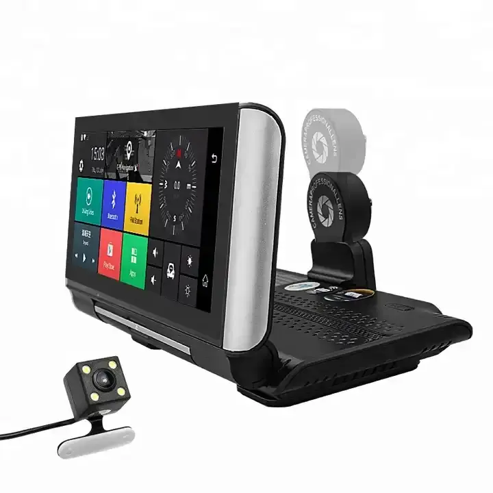 7.0 polegadas IPS capacitiva Touch Screen Inteligente Viajando Caixa Preta Full HD Car Driving Filmadora 4G Net Dual Lens Veículo Gravador