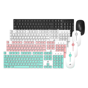 Combo de teclado y ratón inalámbrico multicolor 2,4G personalizado de fábrica, juego de teclado y ratón de 104 teclas, kit de teclado y ratón - Product Image 6