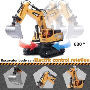 YX RC รถขุดของเล่น360 ° หมุนได้รถควบคุมการก่อสร้างสำหรับการเล่นทรายขนาด2.4กิกะเฮิร์ตซ์16ช่อง - Product Image 3