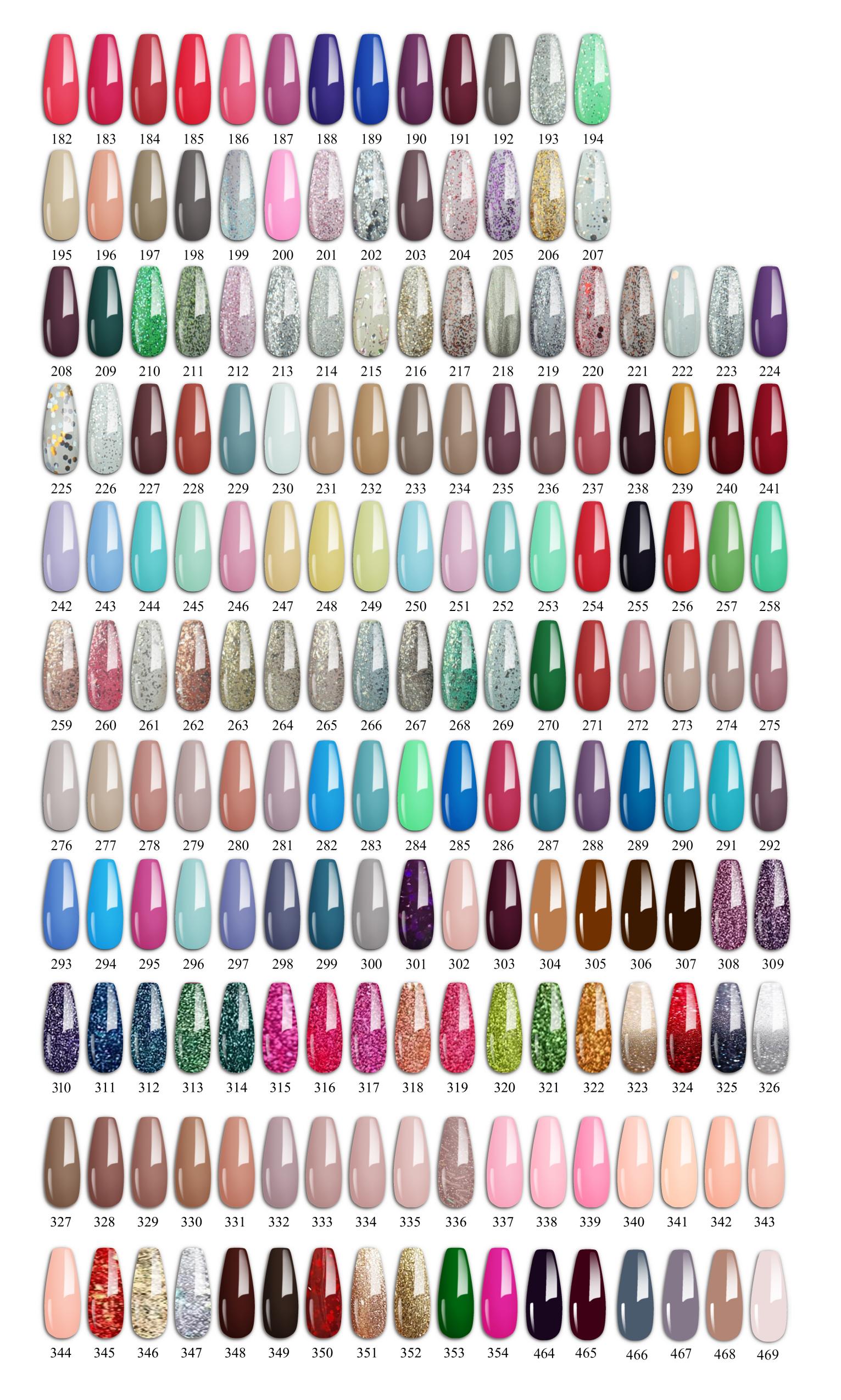 408 couleurs en stock, couleurs mélangées