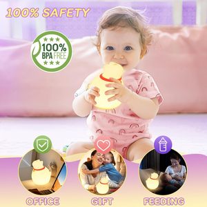 Перезаряжаемый силиконовый светильник для детской комнаты, 7 цветов - Product Image 4