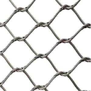 1.5mm Metal Rope Mesh 25mm Hole Size Safety Stainless Steel Diamond Mesh <strong>Wire</strong> Mesh for Animal Enclosures Aviary Building - Product Image 4
