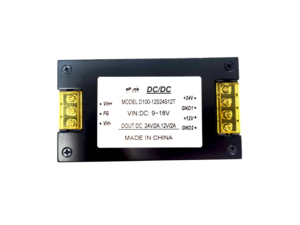 100瓦DC至DC电源模块宽9-18VDC输入范围双输出24V2A和12V2A逆变器和Converters-D100-12S24S12T - Product Image 2