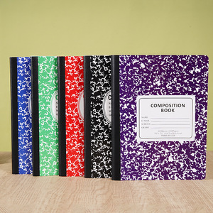 Venta al por mayor de fábrica, libro de composición de estudiante A4 personalizado, libro de ejercicios primario jaspeado, cuadernos de impresión, cuaderno Kraft de 5 colores - Product Image 2