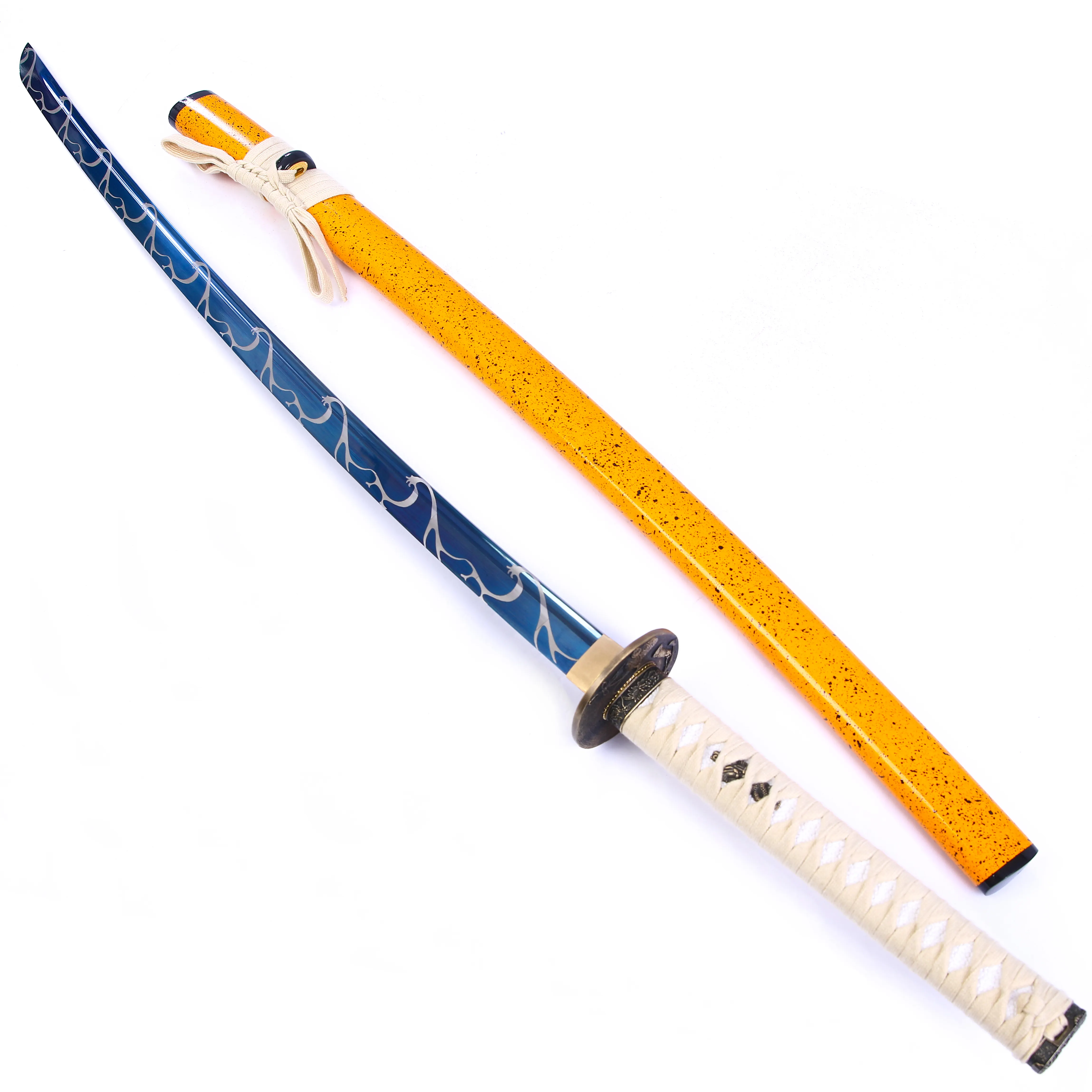 Espadas chinesas brancas feitas à mão de bambu, espadas de brinquedo, katana japonesa de venda quente
