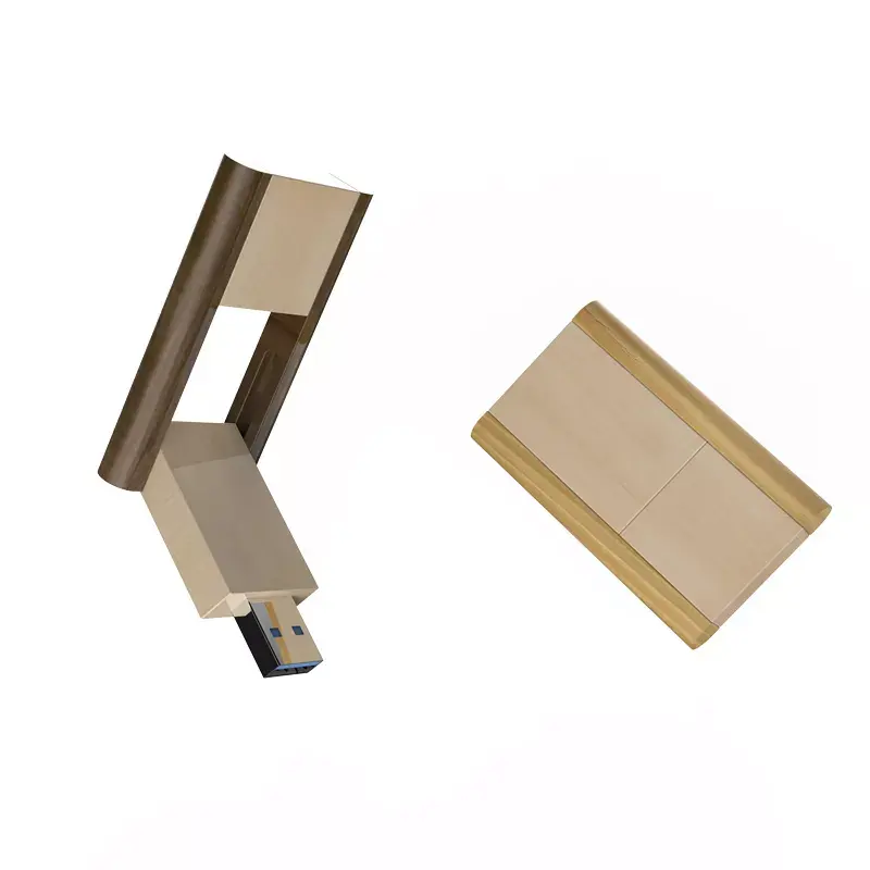 Personalizzato personalizzato girevole in legno 128gb USB 2.0 Flash Drive legno USB Memory stick 3.0 all'ingrosso 8gb 32gb 64gb Pendrive