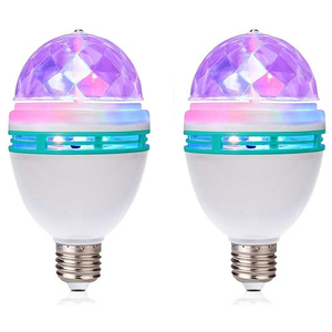 Yeni LED 360 rotasyon RGB kristal sihirli küre ışık ampul 3w 5W 7W 10W E27 B22 taban renkli sahne ışıkları Led disko ışığı ampul - Product Image 3
