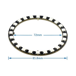 WS2812B modulo striscia 24 bit 24 X WS2812 5050 RGB lampada ad anello a LED con driver integrati Ws2812 RGB 24 - Product Image 3