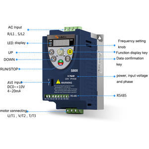 Mini inversor de frecuencia S800 VSD, entrada monofásica, salida trifásica, Savch, 2021 - Product Image 4