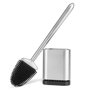 Ölü açı tuvalet ovma için açılı tasarımlı uzun saplı yumuşak jel fırça kafası - Product Image 6