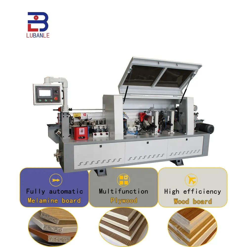 China high speed automatic edge banding machine woodworking cabinet edge bander machinery with trimmer