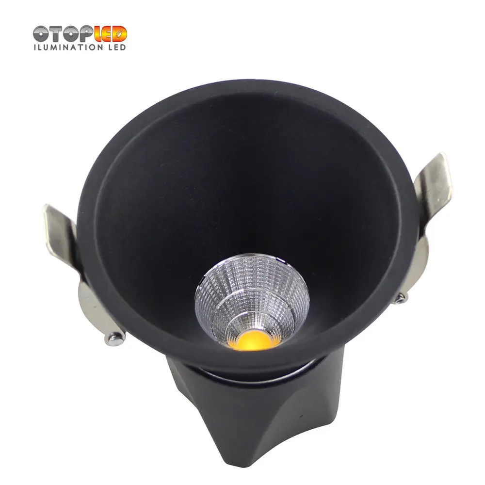 7W Hitam Tersembunyi Anti Silau Ugr 19 Downlight Led 2700K untuk Proyek Hotel