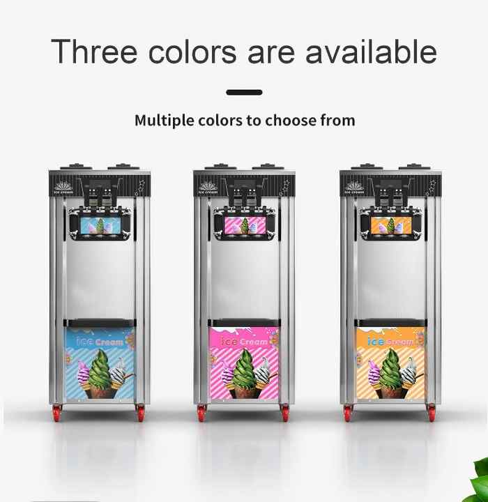 Easy-to-Operate Automatic Soft Serve Ice Cream Machine for Water Yogurt Fruit Milk Ice Cream Powder 220V