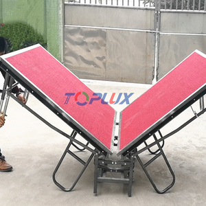 ホットセール6 "4本足ポータブルアルミニウムトラスステージ折りたたみ式屋外パフォーマンスプラットフォームランプ付き