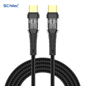 新设计的透明USB C至C充电电缆3.3英尺原始设备制造商长度可视端口USB C电缆，用于带C型端口的移动设备 - Product Image 1