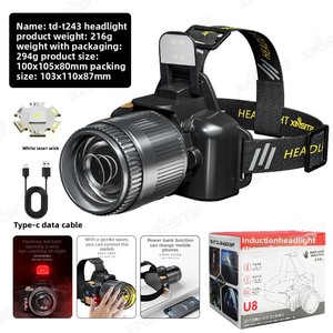 Không thấm nước Led Đèn Pha siêu sáng COB 3-chế độ Trọng lượng nhẹ Dây đeo nhựa xách tay thể thao ngoài trời Headgear đèn pha - Product Image 6