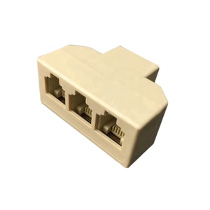 Con High Click Triplex 3 vías RJ45 RJ11 Modular Phone Splitter 1 a 3 adaptador - Product Image 1
