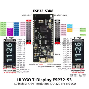 LILYGO TTGO T-Display S3 with shell ESP32-S3 WIFI <strong>Bluetooth</strong> 5.0 Wireless Development Board With 1.9 inch ST7789 LCD