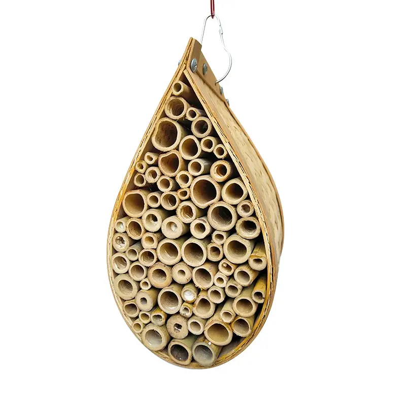2022 nuovo lancio del prodotto Bamboo Bee House Bamboo Bug Room Hotel riparo decorazione del giardino honey house bee hive