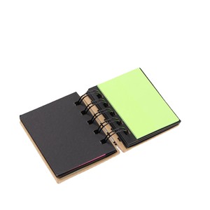 Papel kraft de fabricante, tapa dura, Mini cuaderno, regalo publicitario, logotipo personalizado, Bloc de notas encuadernado en espiral con notas adhesivas surtidas - Product Image 6
