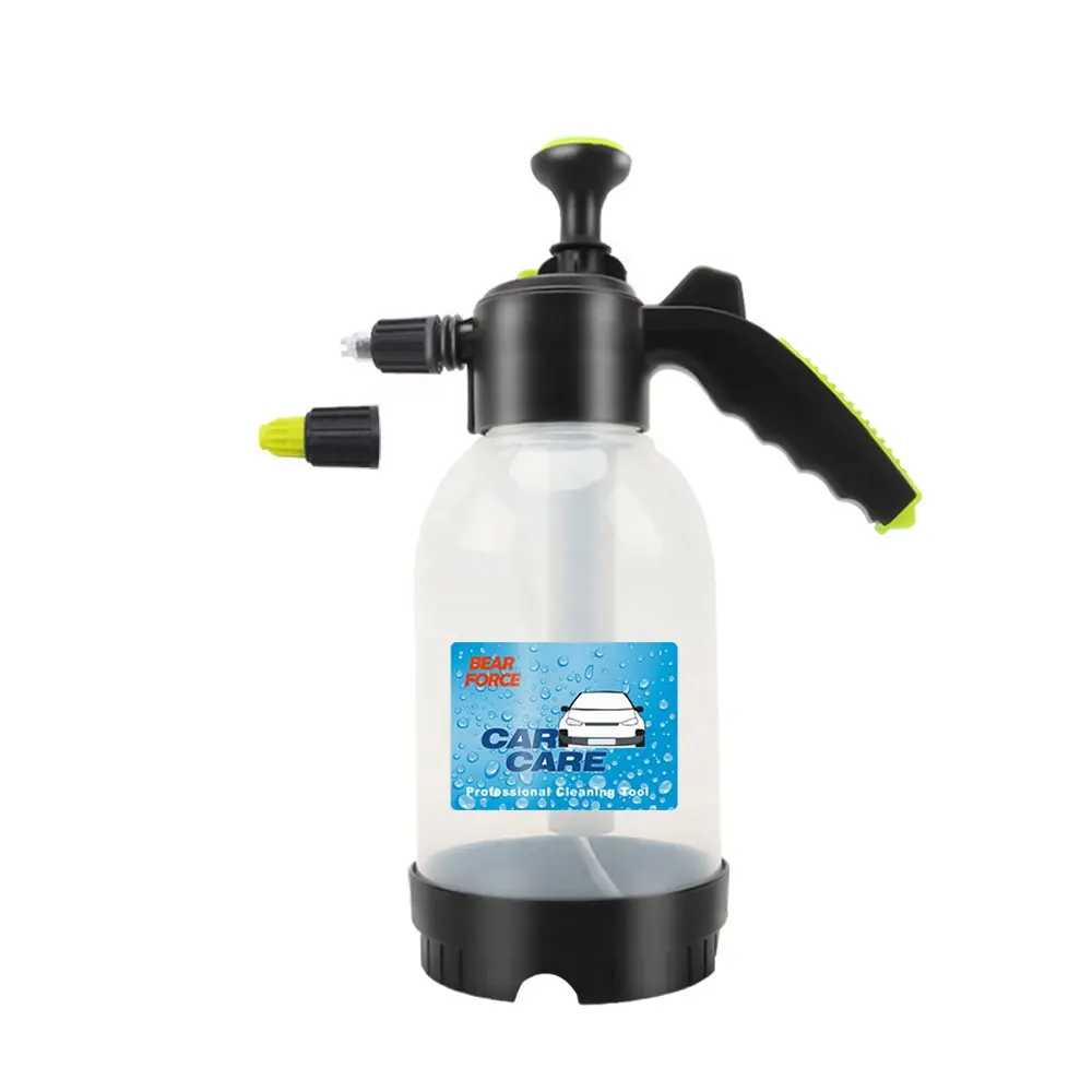 Pulverizador de espuma con bomba manual, boquilla de espuma de nieve presurizada a mano, 2L, 64 oz, botella de espuma transparente para lavado de coches y limpieza de ventanas