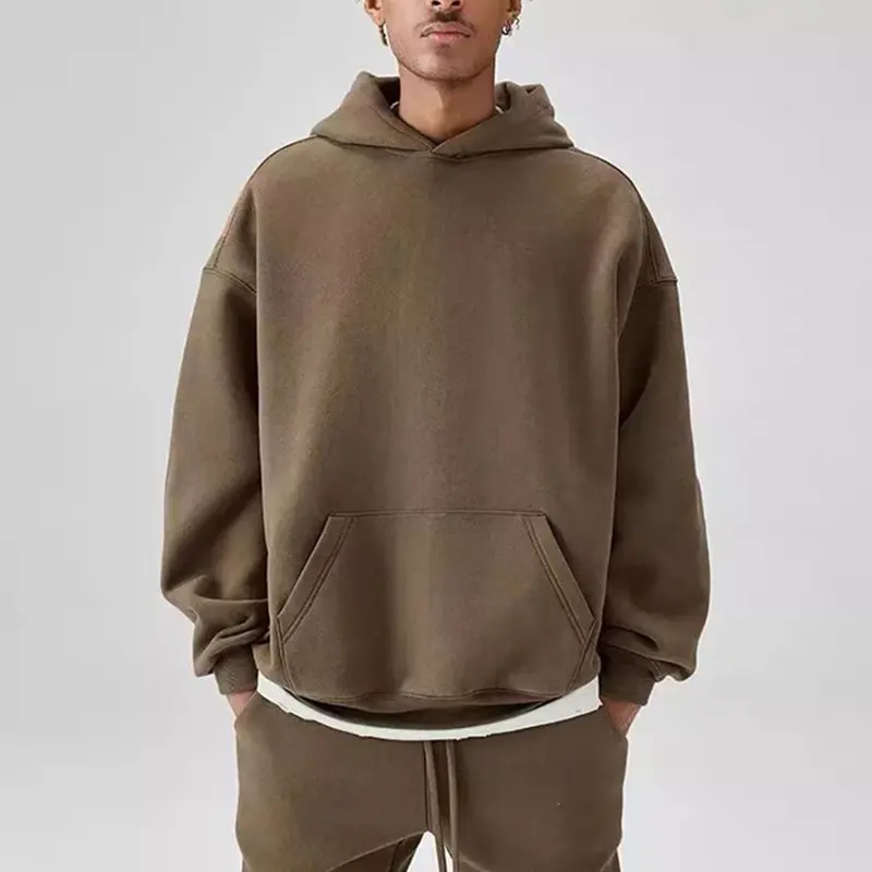 Bán Tốt Nhất Chất Lượng Cao Cotton Pháp Terry Drop Vai Quá Khổ Áo Thun Hoodies Đồng Bằng Unisex Tùy Chỉnh Hoodies