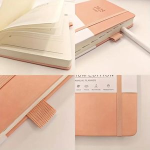 Cuaderno creativo de tapa dura de cuero Pu de tamaño A5 personalizable colorido cubierta de Bloc de notas impermeable con logotipo personalizado - Product Image 2