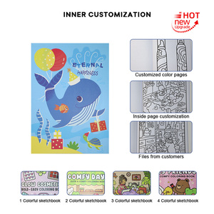 Fabricación de libros para colorear para bebés patrón personalizado libro para colorear para niños impresión en Color Animal libro educativo de diferentes tamaños - Product Image 5