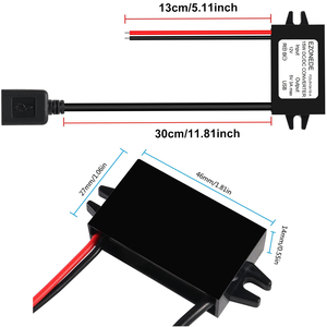 DC转换器降压模块12v转换为5V USB输出电源适配器防水dc-dc降压模块电源适配器 - Product Image 5