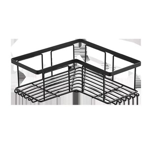 コーナーシャワー、石鹸ホルダーと12フック付きの3パック粘着シャワー、防錆ステンレス鋼バスルームシャワー - Product Image 4