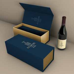 Tùy chỉnh in cứng nhắc giấy bao bì các tông hộp sang trọng có thể gập lại tái chế giấy Bao bì hộp cho rượu vang đỏ và whisky - Product Image 1