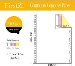 Ccustom-papel de forma sin carbón continuo, Impresión de ordenador, 2 capas, 3 capas - Product Image 6